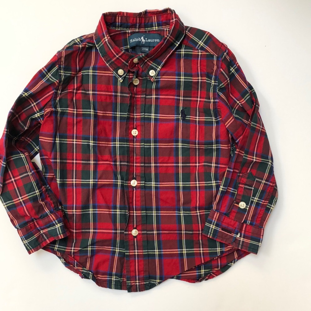 Ralph Lauren button down shirt size 24 months